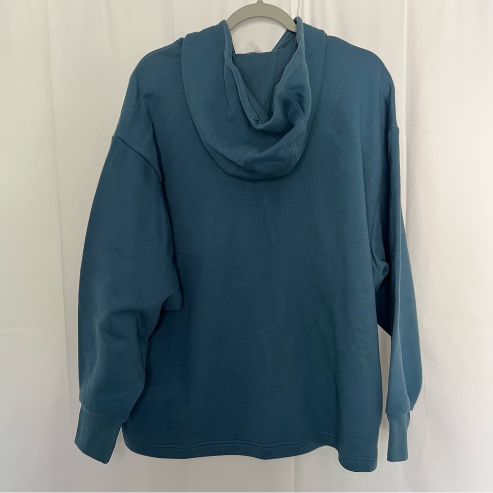 Adidas Hoodie Blue Oversized Straight Hem Knit Small NWT's - Picture 2 of 7